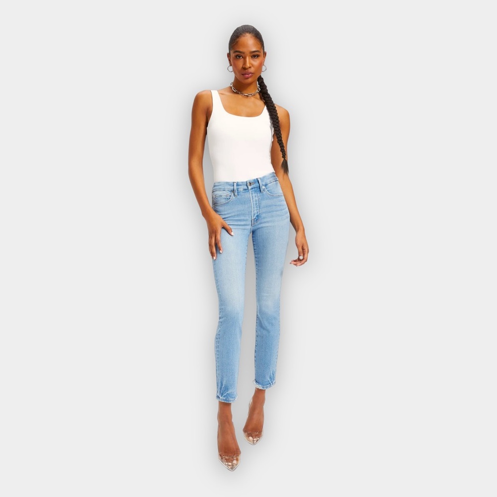 Good American Good Legs High Waist Cigarette Jeans